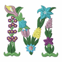 Das Hemd monogramm gestickter Frauen M Blumen Polohemd
