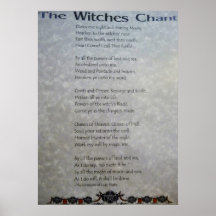 Das Hexe-Gesang-Plakat