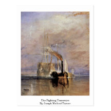 Das kämpfende Temeraire durch Joseph Mallord Turne Postkarten