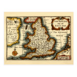 Das Kingdome historischer Karte Englands Postkarte