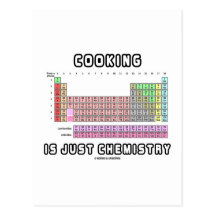 Das Kochen ist gerade Chemie (Periodensystem) Postkarten