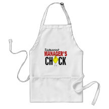 DAS KÜKEN DES RESTAURANT-MANAGERS SCHÜRZE