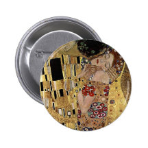 Das Kuss-Detail Gustav Klimts (circa 1908) Anstecknadelbutton