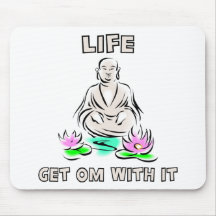 Das Leben erhalten OM mit ihm Yoga-Geschenk Mousepads