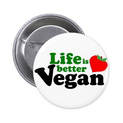 Das Leben ist besser vegan Anstecknadelbuttons
