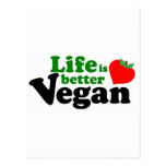 Das Leben ist besser vegan Postkarte