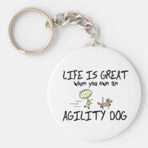 Das Leben ist großer Agility-Hund Keychain Schlüsselanhänger