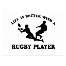 Das Leben ist mit einem Rugby-Spieler besser Postkarten