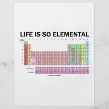 Das Leben ist so elementar (Periodensystem der Ele Vollfarbige Flyer