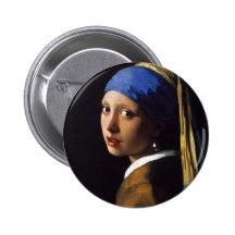 Das Mädchen mit dem Perlen-Ohrring Johannes Vermee Anstecknadelbuttons