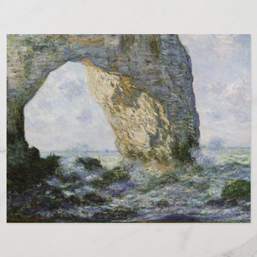 Das Manneporte durch Claude Monet Flyerdesign
