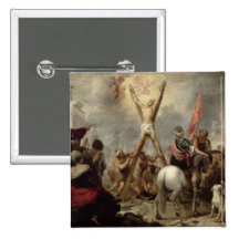 Das Martyrium von St Andrew, 1675-82 (Öl auf canva Anstecknadel
