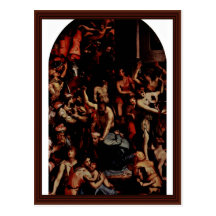 Das Martyrium von St. Romulus durch Portelli Carlo Postkarte
