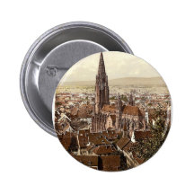 Das Munster, Freiburg, Baden, Deutschland ausgezei Anstecknadel