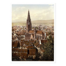 Das Munster, Freiburg, Baden, Deutschland ausgezei Postkarten