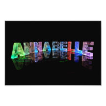 Das NamensAnnabelle in den Lichtern 3D Kunstphoto