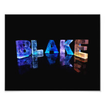 Das Namensblake in den Lichtern 3D Fotografischer Druck