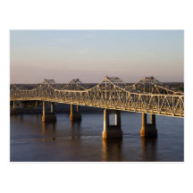 Das Natchez-Vidalia Brückenüberspannen Postkarte