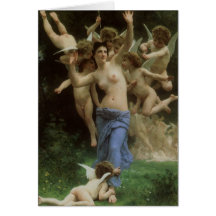 Das Nest der Wespe durch Bouguereau, viktorianisch Grußkarten