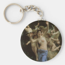 Das Nest der Wespe durch Bouguereau, viktorianisch Schlüsselanhänger