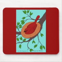 Das Nest des bunten Vogels Mauspad