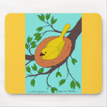Das Nest des gelben Vogels Mousepad