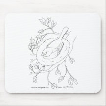 Das Nest des Vogels Mousepads