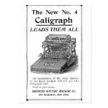 Das neue Nr. 4- Caligraph Postkarte