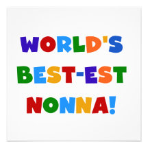 Das Nonna der Welt beste helle Farbt-shirts und -g Personalisierte Ankündigungskarte