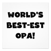 Das Opa der Welt beste schwarze Text-T-Shirts und  Personalisierte Ankündigung