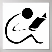 Das Plakat-Lesen, gelesen, las