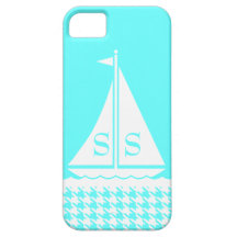 Das Preppy girly Segel-Boots-Hahnentrittmuster per iPhone 5 Case