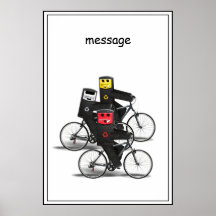 Das Radfahren recyceln Behälter Poster