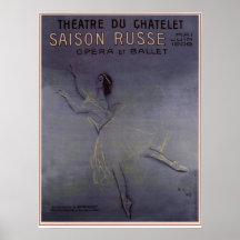 Das Reisen von Anna Pavlova in Paris, Frankreich 1 Posterdrucke