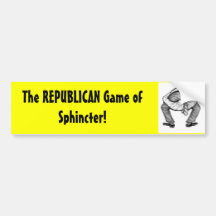 Das REPUBLIKANISCHE Spiel des Schließmuskels! Autoaufkleber