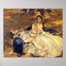 Das rosa Kleid, durch John Singer Sargent Plakatdruck