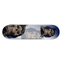 Das rostige Schädel-Skateboard Personalisiertes Skatedeck
