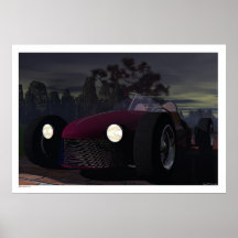 Das rote Auto Posterdruck