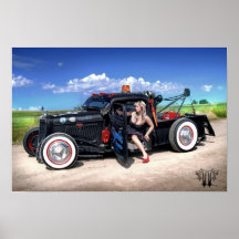 Das Schleppen-Ratten-RodWreckerPin der Geschwindig Poster