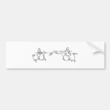 Das Seepferd und die Eule Auto Sticker
