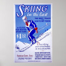 Das Ski fahren im Ostplakat druckt (in vielen Größ