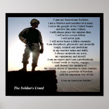 Das Soldat-Kredo-Militär Poster