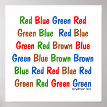 Das Stroop Test-Plakat