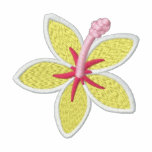Das T-Shirt Blume der gestickten Frauen des Hibisk