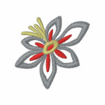 Das T-Shirt der Blume gestickten Frauen