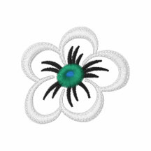 Das T-Shirt der Blume gestickten Frauen