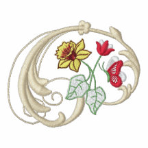 Das T-Shirt der gestickten Blumenfrauen des Schmet