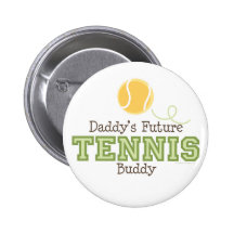 Das Tennis-Freund-Knopf des Vatis zukünftiger Anstecknadelbutton