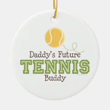 Das Tennis-Freund-Verzierung des Vatis zukünftige Weihnachtsornament