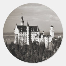 Das Traumschloss von König Ludwig Runde Sticker
